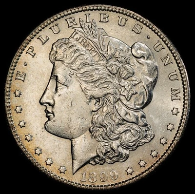 1899-S Morgan Silver Dollar PCGS Certified AU58 - Nice Coin!! - Image 1 of 4