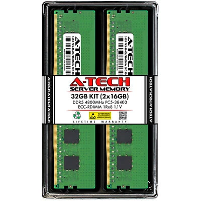 32GB 2x16GB PC5-4800 RDIMM Dell PowerEdge MX760c R760xa XE9640 XE9680 Memory RAM - Image 1 of 3
