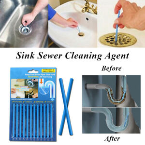 12pcs Drain Sticks Odor Cleaner Deodorizer Sink Tub Toilet Cleaning US ^