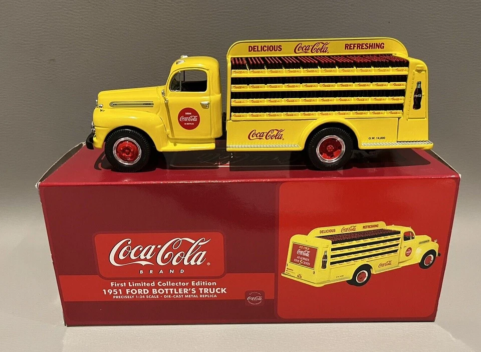 Coca-Cola 1951 Ford Bottler's Truck 1:34 Die Cast Metal Replica - First Gear - Image 1 of 4