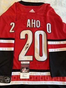 Sebastian Aho Autographed Signed Jersey Carolina Hurricanes JSA COA - Picture 1 of 5