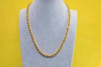 Женское теннисное ожерелье из цитрина овальной огранки 18 карат с отделкой желтым золотом 14 карат - Изображение 1 из 3