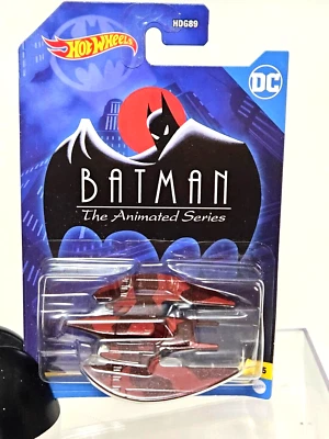 Hot Wheels Batman The Animated Series  Batplane  5/5 Red Camouflage MIP DC Comic - Image 1 of 4