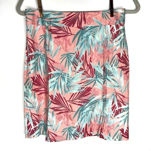 Columbia River Resort Pink & Blue Floral Straight Mini Pencil Skirt Size 4 - Picture 1 of 11