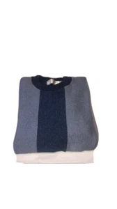 Vintage United States Men Sweater Sz XL Multicolor Light Blue Pullover Cotton - Bild 1 von 9