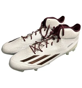 New Adidas Adizero 5-Star 5.0 Mid Mens Football Cleats - White / Maroon Size 18 - Picture 1 of 6