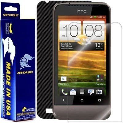 ArmorSuit MilitaryShield HTC One V Screen Protector + Black Carbon Fiber Skin - Image 1 of 4