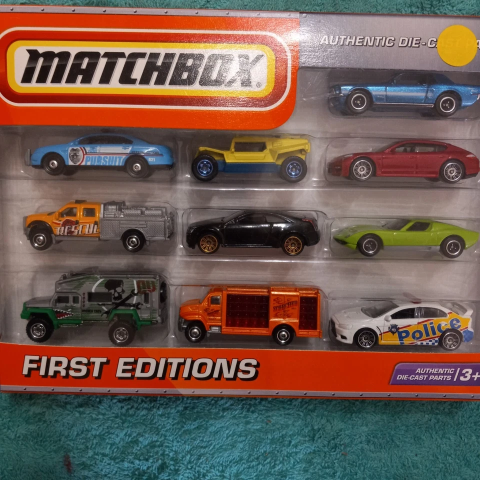 MATCHBOX 10 CAR GIFT PACK FIRST EDITIONS 1968 CALIFORINA Special Lambo Miura   - Image 1 of 4