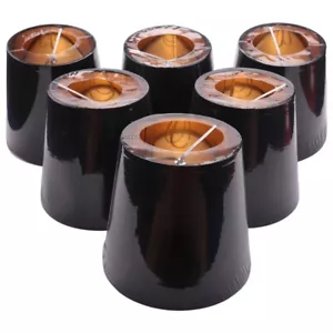 3X(Pantallas de LáMpara Negras con Clip de Forro Dorado en Pantallas de Luz8153 - Imagen 1 de 8