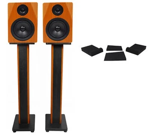 (2) Rockville DPM5C Dual 5.25" 300w Active Studio Monitors+36" Stands+Pads - Picture 1 of 12