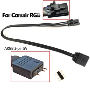 A-RGB Adapter 20cm For Corsair RGB To Aura/Mystic Light (Motherboard) - Afbeelding 1 van 7