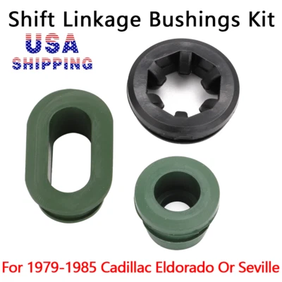 3PCS Shift Linkage Bushings Kit For 1979-85 Cadillac Eldorado Seville Rubber US - Image 1 of 4