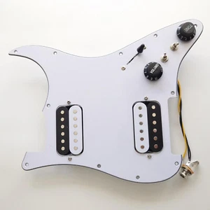 HH Prewired Loaded Pickguard with Humbucker Pickups for Fender Strat Guitar - Picture 1 of 7