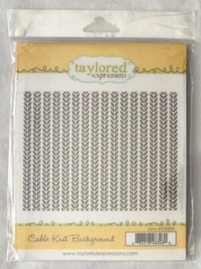Taylored Expressions CABLE KNIT BACKGROUND Rubber Cling Stamp, New, Retired - Picture 1 of 2