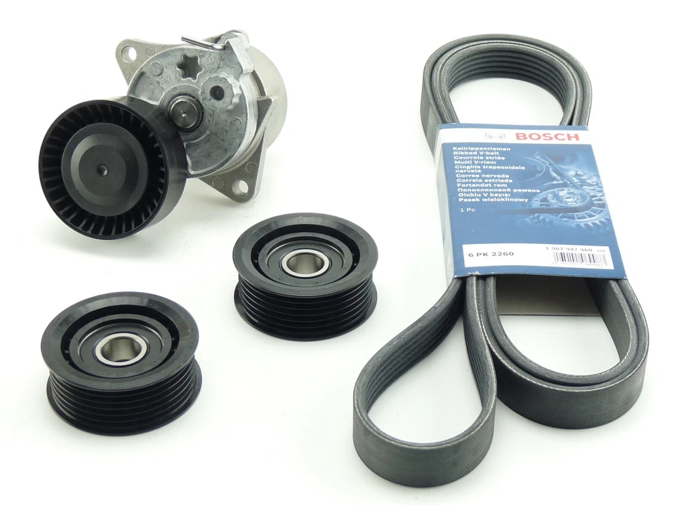 BOSCH Keilrippenriemen Riemenspanner Umlenkrollen - Mercedes W203 W204 W211 W639 - Bild 1 von 1