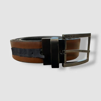 Cinturón reversible elástico negro marrón Kenneth Cole para hombre talla 42-44 Foto 1 de 4