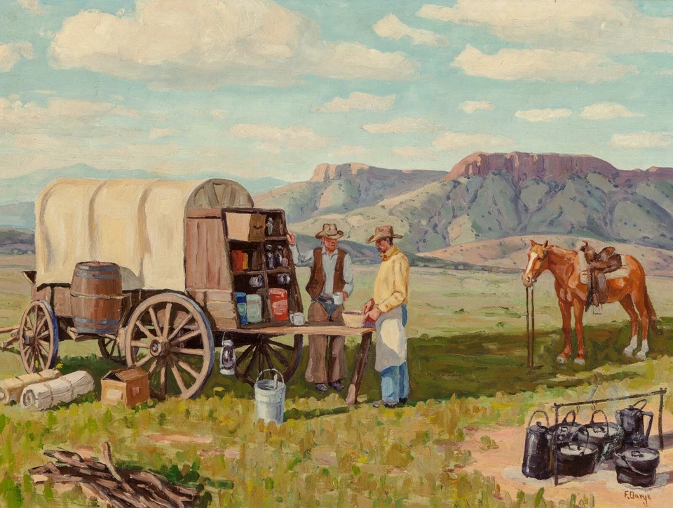 Letrero de metal Chuck Wagon Western Theme NUEVO: vaquero/rango - 9" x 12" hecho en EE. UU. Foto 1 de 1