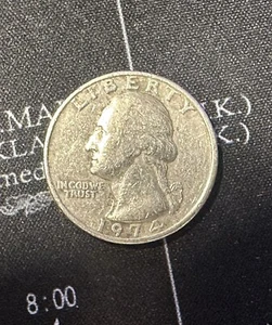 1974 Washington Quarter Dollar Coin - Circulated - No Mint Mark / Ungraded - Picture 1 of 5