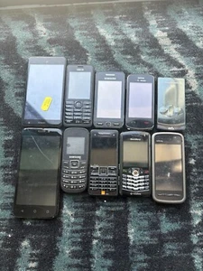 Job Lot 223 - 10x Untested Mixed Models Faulty Mobile Phones Spares Repairs - Photo 1/2