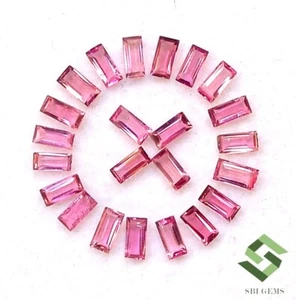 Tormalina rosa naturale taglio baguette 3x1,50 mm lotto 33 pezzi 1,53 CTS gemme sfuse - Foto 1 di 6