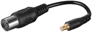 DVB-T Antenna Aerial Adapter Coax Female To MCX Male Black Short Cable 10cm - Picture 1 of 2