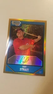 CODY STRAIT 2007 1st BOWMAN CHROME GOLD REFRACTOR ROOKIE /50 RARE NON AUTO RC - Picture 1 of 3