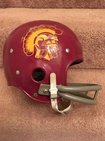 1972 USC Trojans Authentic Game Used Riddell Kra-Lite Football Helmet Cover