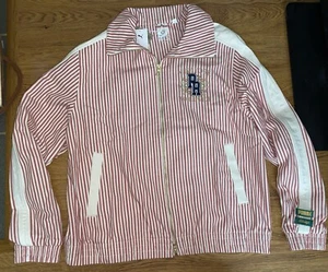 Neu mit Etikett Puma Rhuigi X T7 Sommer rot gestreifte Jacke mit durchgehendem Reißverschluss Herren Größe XL - Bild 1 von 7