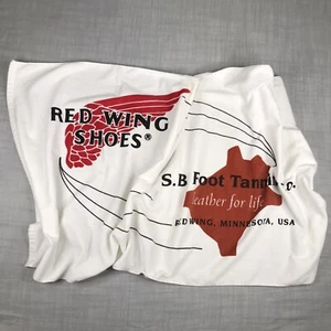 Red Wing Schuhe & SB Fußbräunung Werbehandtuch 54 "x 28" weißes Baumwollbanner - Bild 1 von 8