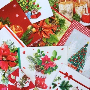 Decoupage Paper Napkins Mystery Surprise Pack - LOT of 30 Christmas Napkins - Picture 1 of 5