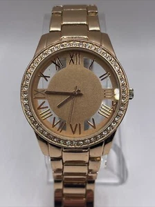 Mossimo Women's Quartz Watch Rose Gold Band Rhinestones Clear Dial- New Battery - Picture 1 of 8
