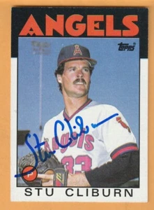Stu Cliburn California Angels AUTO firmado 1986 Topps Jackson Mississippi - Imagen 1 de 2
