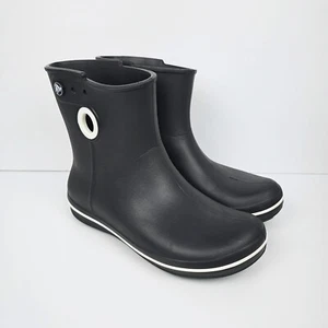Crocs UK 5 Black Jaunt Short Wellies Women's Rain Boot Wellingtons Lightweight - Picture 1 of 19