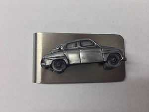 Saab 96 ref216 pewter effect car emblem on a stunning Money Clip - Picture 1 of 1