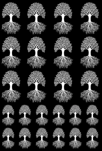 Calcomanías de vidrio fundido blanco Tree of Life 24 piezas - Imagen 1 de 2
