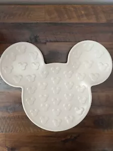 Auth Disney Parks Mickey Mouse Ceramic Snack Platter Embossed Design Thailand - Picture 1 of 7