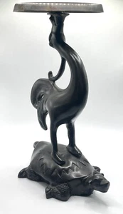 Colonna Candele In Ottone Solido Vintage E Tartaruga Solleviamo Altri - Foto 1 di 9