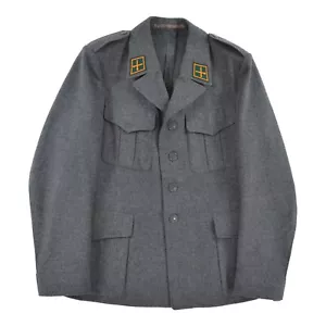 Swiss Army Vintage 1966 60s-70s Military Wool Tunic Jacket Coat Mens sz EUR 50 - Picture 1 of 16