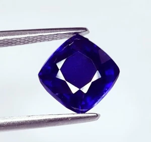 Zafiro azul natural 4,67 quilates piedras preciosas sueltas sin tratar certif... - Imagen 1 de 9