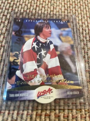 Tara Van Derveer Signed/Auto 1996 Upper Deck USA Basketball Card #72 Vanderveer - Image 1 of 2