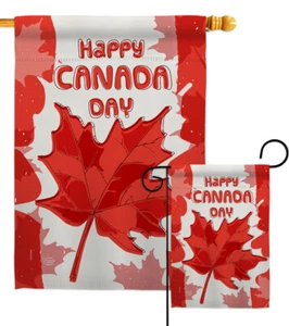 Maple Canada Day Garden Flag Regional Provinces Decorative Yard House Banner - Picture 1 of 13