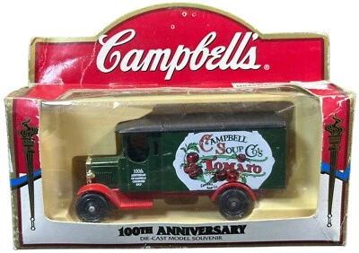 Caminhão modelo Campbell’s Soup Co. 100º aniversário dieCast sopa de tomate entrega. - Imagem 1 de 4