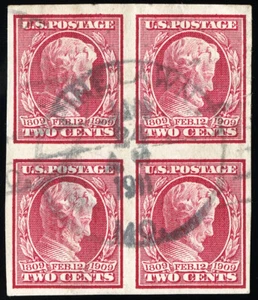 US Stamps # 368 Used Superb Block Of 4 - Picture 1 of 1