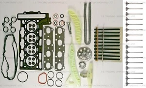 FOR MINI COOPER S JCW R55 R56 1.6 HEAD GASKET SET BOLTS TIMING CHAIN KIT VALVES - Picture 1 of 4