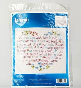 2003 NOS Sealed Jay Lynn Needlecraft Kit "Love is Patient" Stamped Cross Stitch - Picture 1 of 7