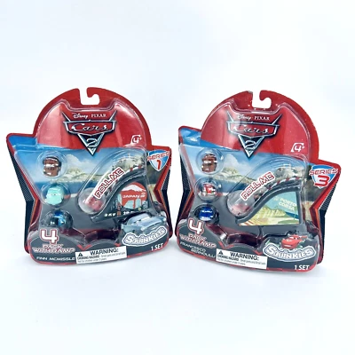 Disney Pixar Cars 2 Squinkies Ser 1 & 3 Porto Corsa Mater McQueen Doc Francesco - Imagem 1 de 4