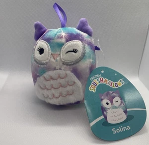 Malvaviscos Solina El Búho Peluche 4" Adorno Púrpura Verde azulado Coleccionable KellyToy - Imagen 1 de 3