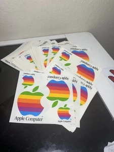 Vintage Apple Computer Stickers Macintosh Rainbow Decal Logo RARE 1980s 60 Sets - Afbeelding 1 van 2