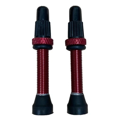 Tubeless Valves Bike Wheel Replacement Red 35mm Pair Raleigh Special Products - Image 1 of 4