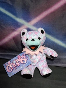 Peluche orso fagiolo 7" CHERISE Grateful Dead blu liquido Y2K nuovo con etichette vintage  - Foto 1 di 4